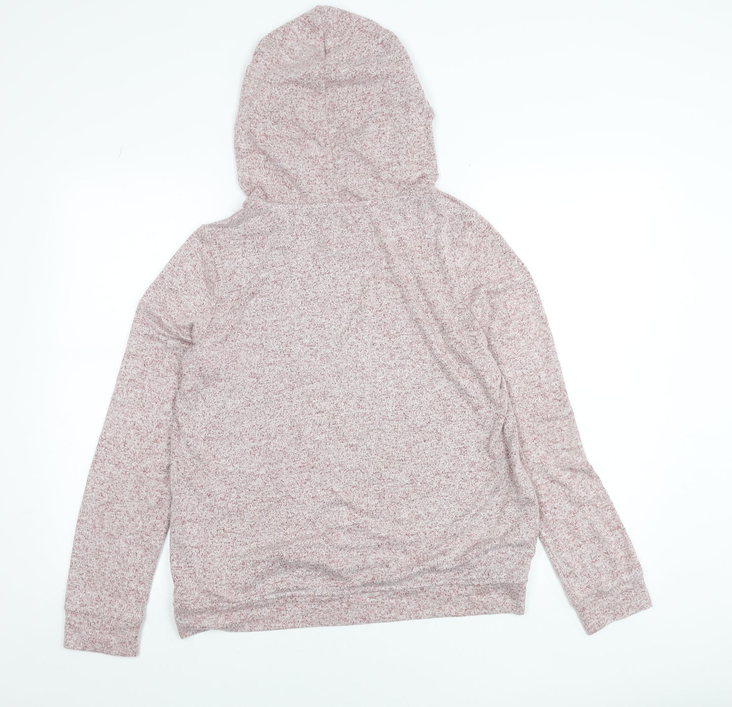 Fat Face Womens Plum Marl Hoodie UK 12 Pullover Relaxed Fit Loungewear
