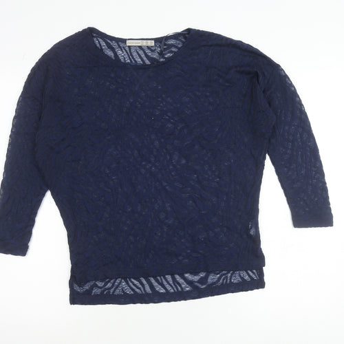 Atmosphere Womens Blue Lace Tunic Blouse UK 8 3/4 Sleeve