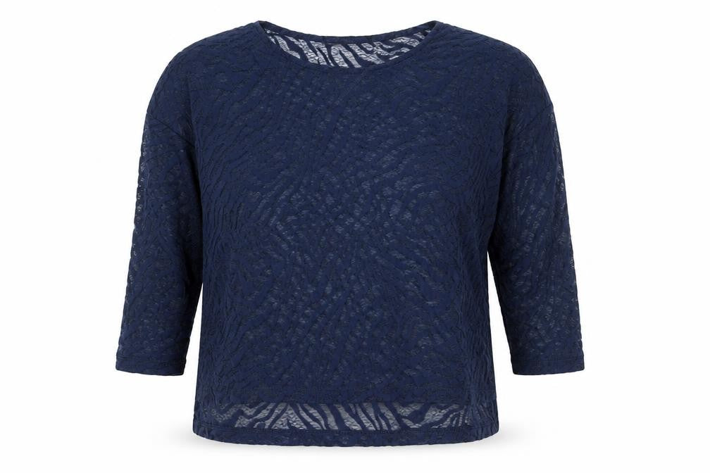 Atmosphere Womens Blue Lace Tunic Blouse UK 8 3/4 Sleeve