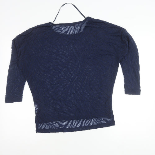 Atmosphere Womens Blue Lace Tunic Blouse UK 8 3/4 Sleeve
