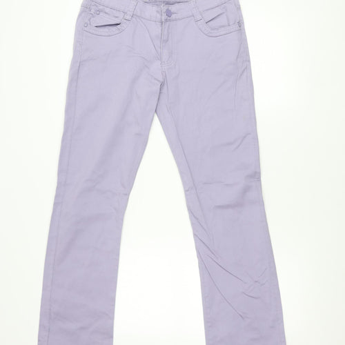 KY Création Womens Purple Straight Jeans XL Cotton Stretch