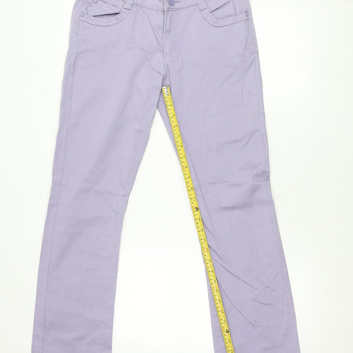 KY Création Womens Purple Straight Jeans XL Cotton Stretch