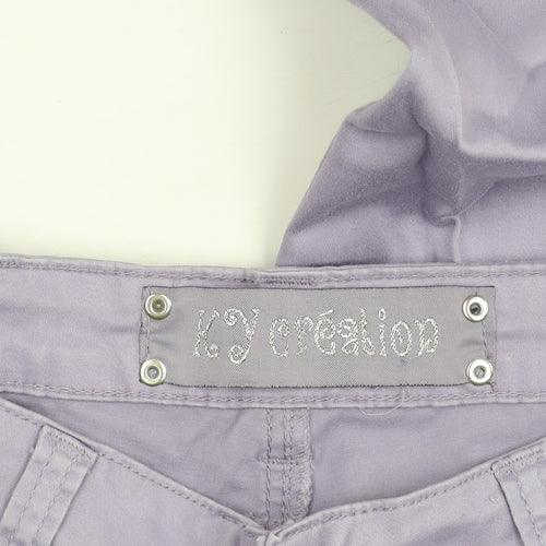 KY Création Womens Purple Straight Jeans XL Cotton Stretch