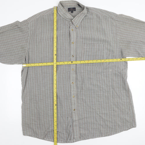 SRT Men’s Multicolour Check Shirt 2XL Tall Long Sleeve Button Up