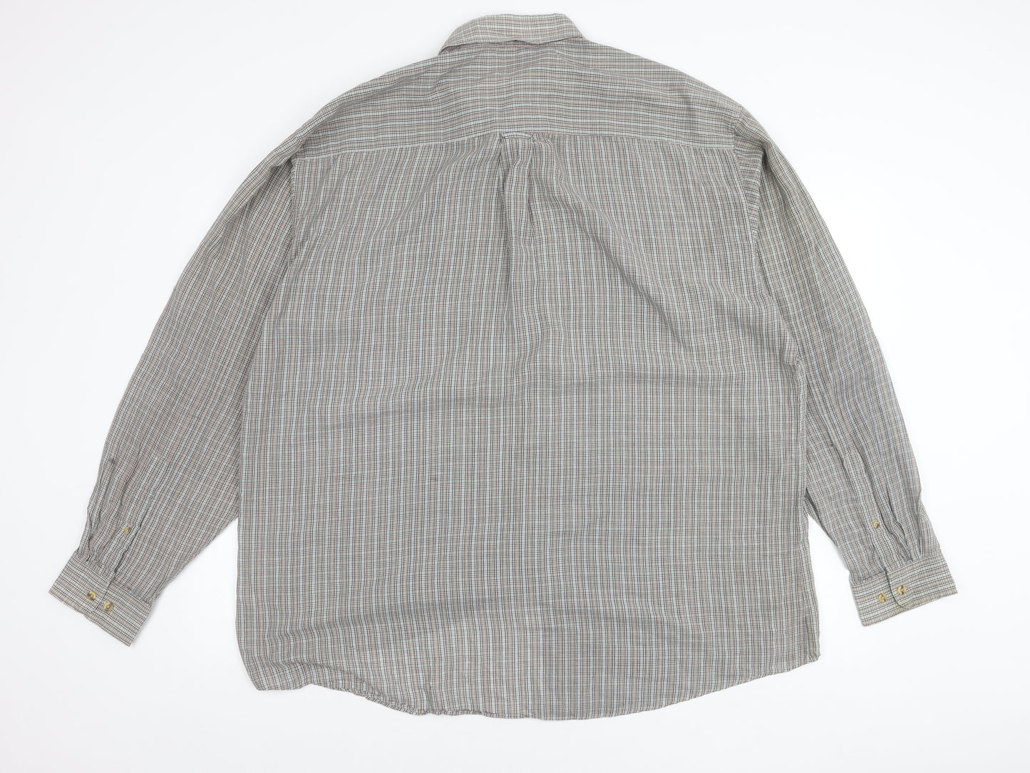 SRT Men’s Multicolour Check Shirt 2XL Tall Long Sleeve Button Up