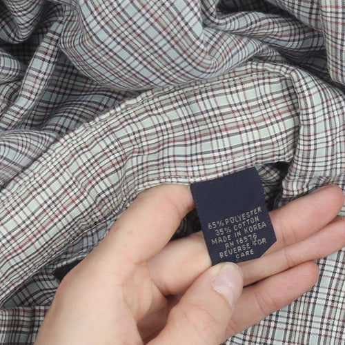SRT Men’s Multicolour Check Shirt 2XL Tall Long Sleeve Button Up