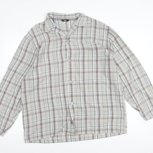 Marks and Spencer Womens Multicoloured Plaid Button-Up Shirt L