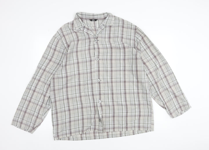 Marks and Spencer Womens Multicoloured Plaid Button-Up Shirt L