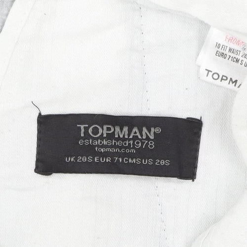 Topman Women Black Check Slim Fit Stretch Trousers Size 10