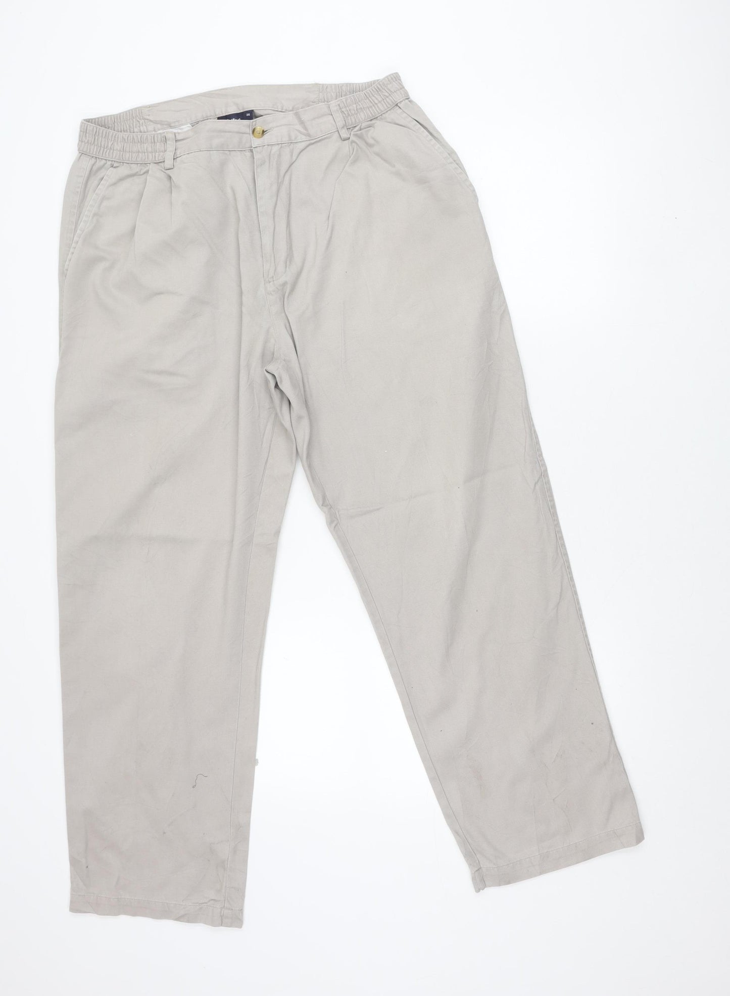 Cotton Traders Men’s Beige 36 Chino Trousers Regular Fit Casual