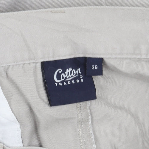 Cotton Traders Men’s Beige 36 Chino Trousers Regular Fit Casual