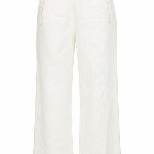 Deborah Veale Womens Ivory Size 10 Straight Corduroy Trousers