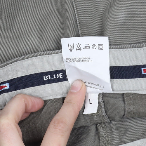Marks and Spencer Unisex Adults Brown Chino Trousers L 38W 29L
