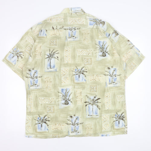 Batik Bay Men's Beige Hawaiian Cotton Shirt L Short Sleeve