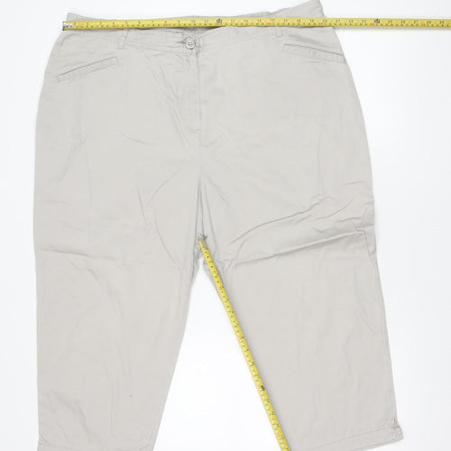 Marks and Spencer Womens Beige Chino Trousers Size 20 Regular