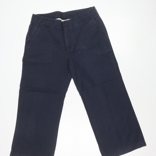 GAP Womens Blue Capri Trousers Size 8 Cotton Blend Casual