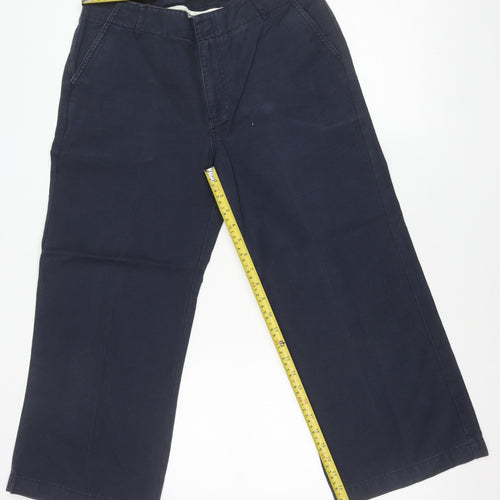 GAP Womens Blue Capri Trousers Size 8 Cotton Blend Casual