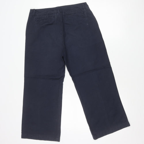 GAP Womens Blue Capri Trousers Size 8 Cotton Blend Casual