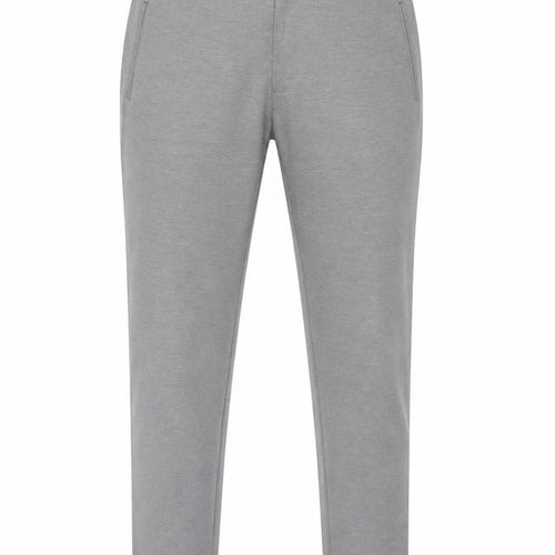 Damart Men Grey L Regular Fit Chino Trousers Elastic Waist