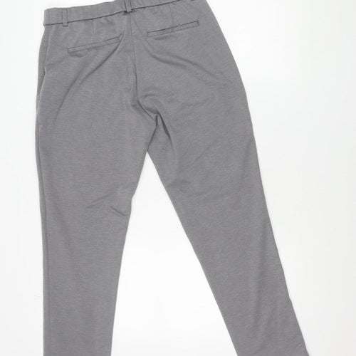 Damart Men Grey L Regular Fit Chino Trousers Elastic Waist