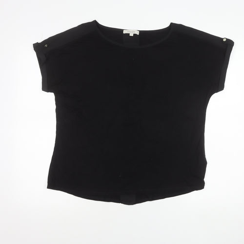 Oasis Women’s Black Boat Neck Jersey T-Shirt Size L
