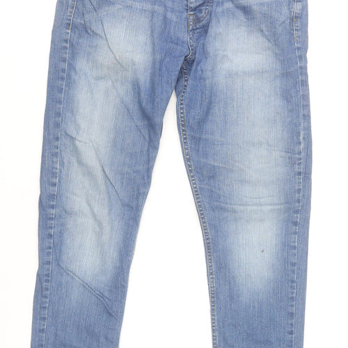 Denim Co. Men Blue Skinny Jeans W30 L32 Cotton Stretch
