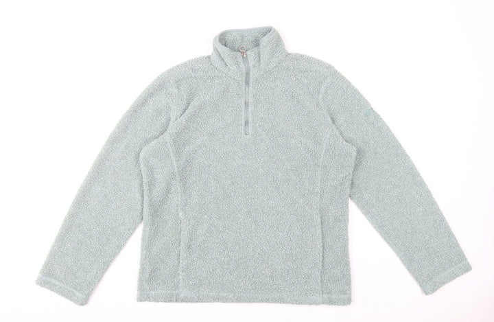 Regatta Women’s Green Fleece Sweatshirt UK 12 1/4 Zip Outdoor Pullover