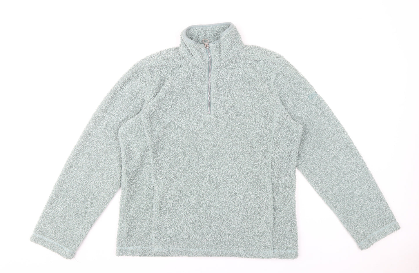 Regatta Women’s Green Fleece Sweatshirt UK 12 1/4 Zip Outdoor Pullover