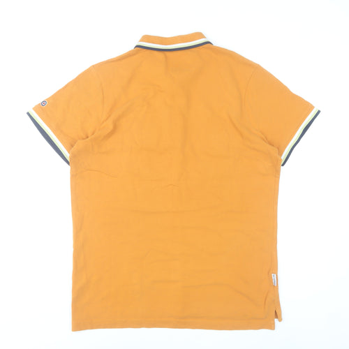 Lambretta Men’s Orange Small Polo Shirt Cotton Retro Casual