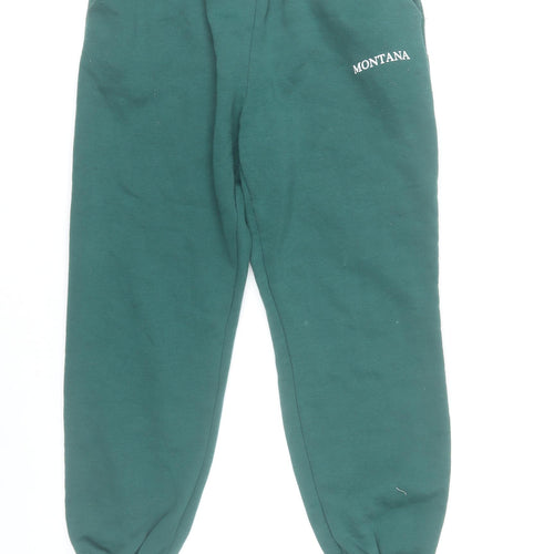 Dunnes Stores Women’s Green Sweatpants Size S Elastic Waist Logo