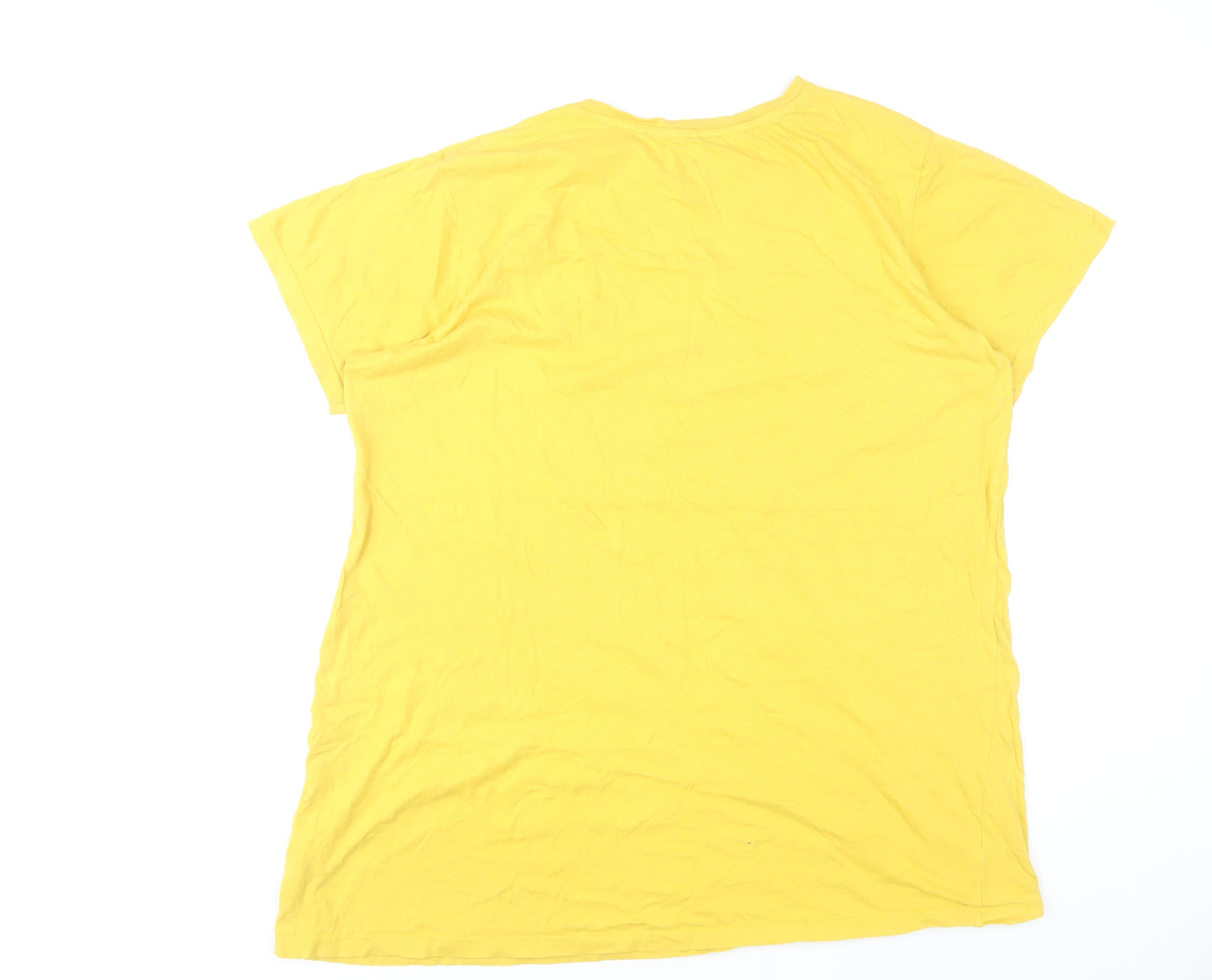 Primark Women’s Yellow Winnie the Pooh T-Shirt Size L 14-16 Disney Casual