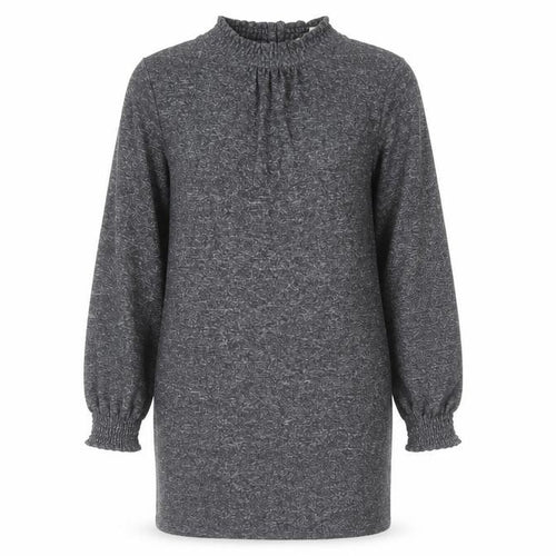 Oasis Women’s Grey Shift Dress Size S High Neck Long Sleeve