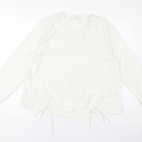 Carolyn Donnelly Women White L Long Sleeve Polyester Blouse