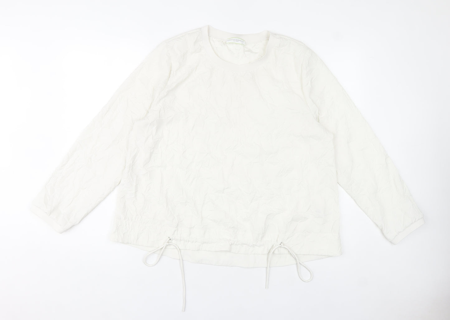 Carolyn Donnelly Women White L Long Sleeve Polyester Blouse