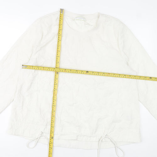 Carolyn Donnelly Women White L Long Sleeve Polyester Blouse