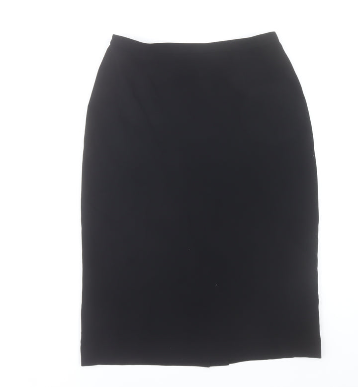 Albert Nipon Womens Black Size 8 Pencil Skirt Workwear Lined