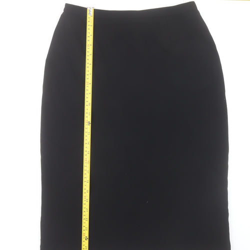 Albert Nipon Womens Black Size 8 Pencil Skirt Workwear Lined