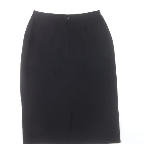 Albert Nipon Womens Black Size 8 Pencil Skirt Workwear Lined