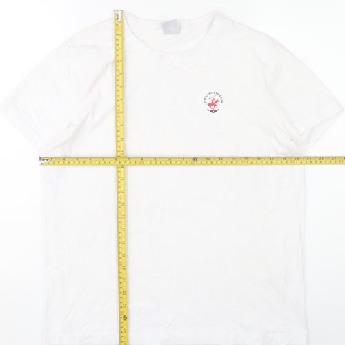 Beverly Hills Polo Club Men's White M Crew Neck Cotton T-Shirt