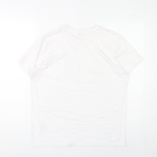 Beverly Hills Polo Club Men's White M Crew Neck Cotton T-Shirt