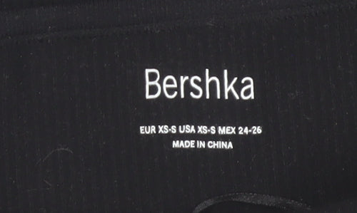 Bershka Women’s Black Sleeveless Bodycon Mini Dress XS-S