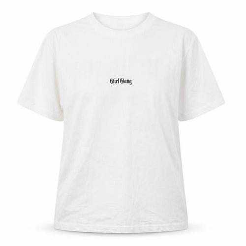 Miss Tee Women White Cotton Graphic Girl Gang T-Shirt Size M