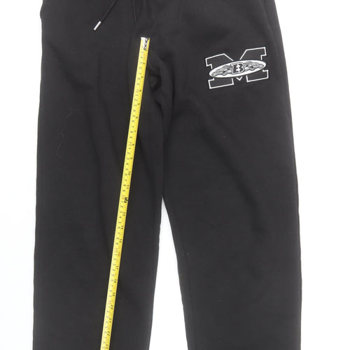 boohooMAN Mens Black XS Sweatpants Joggers Casual Fleece