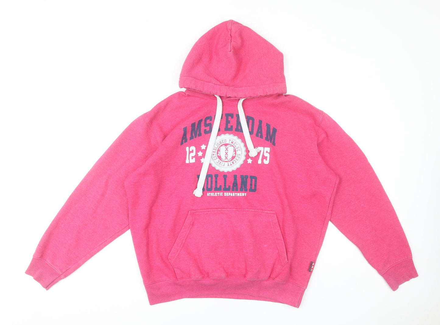 TotalDutch Womens Pink Graphic Hoodie XL Pullover Casual