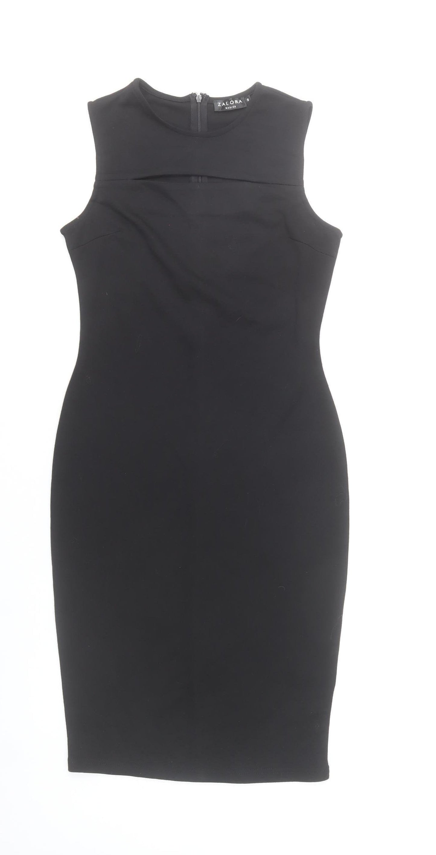Zalora Women’s Black Sleeveless Bodycon Dress Size S Knee Length