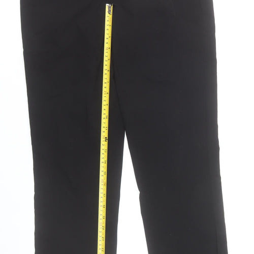 J'aime la Vie Women Black Slim Fit Straight Leg Trousers L