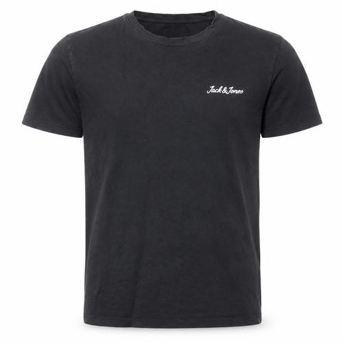 Jack & Jones Men's Black Small Crew Neck Cotton T-Shirt
