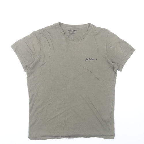 Jack & Jones Men’s Green Small Regular Fit Short Sleeve T-Shirt