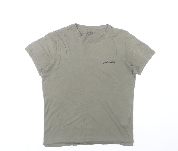 Jack & Jones Men’s Green Small Regular Fit Short Sleeve T-Shirt