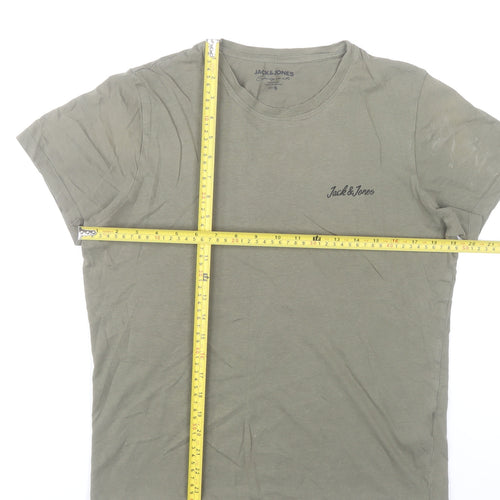 Jack & Jones Men’s Green Small Regular Fit Short Sleeve T-Shirt